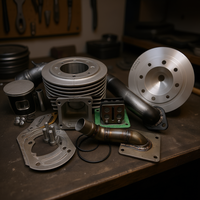 Nouveau kit de cylindre PK Zuera EVR 2 temps 145cc refroidi par air monocylindre à gros alésage avec clapet à lamelles pour assemblage de moteur de moto