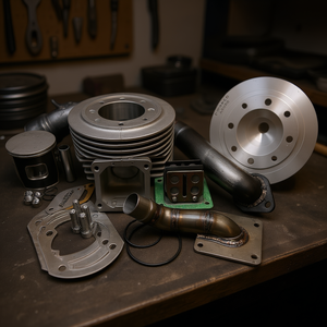 Nouveau kit cylindre PK à soupape à clapets grande cylindrée 145cc refroidi par air Zuera EVR 2 temps pour montage/mise à niveau du moteur de moto - Product Image 3