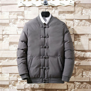 Veste bomber décontractée réversible coupe-vent et respirante pour homme, en tissu laine/polyester, service OEM - Product Image 2