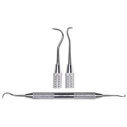 SurgiMac # Raspador Dental de Acero Inoxidable de Doble Punta U15/33, Herramienta Manual de Fácil Agarre con Material Plástico, 1 Unidad - Product Image 1