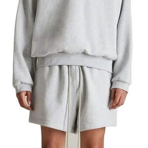 Conjunto de dos piezas de pantalones cortos con capucha para hombre con logotipo personalizado OEM ODM, conjunto de Sudadera con capucha informal holgada deportiva de moda de alta calidad 2025 - Product Image 3