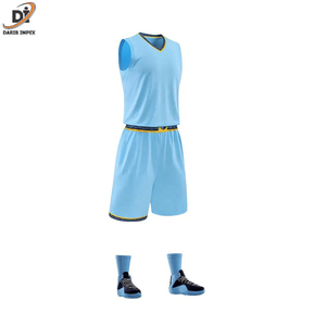 Conjunto de uniforme de baloncesto sin mangas cómodo para hombre Collage entrenamiento deportes al aire libre técnica de sublimación de talla grande para adultos - Product Image 2