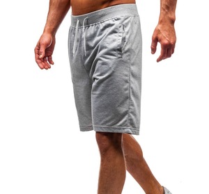 Shorts de sport décontractés pour hommes 6XL, taille mi-haute, en coton respirant, avec poches, couleur unie, pour la plage, le fitness, les activités de plein air, le quotidien, écologiques - Product Image 3