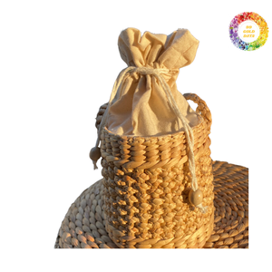 กระเป๋าผักตบชวาทำด้วยมือสไตล์โบฮีเมียนจุของได้เยอะสำหรับใช้ในชายหาด - Product Image 1