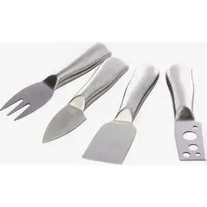 ชุดช้อนส้อมไม้ด้ามจับสำหรับชีส 4 ชิ้น ทำจากสแตนเลส เหมาะสำหรับงานแต่งงาน รับรองแขก ของใช้บนโต๊ะอาหารสุดพิเศษ - Product Image 6