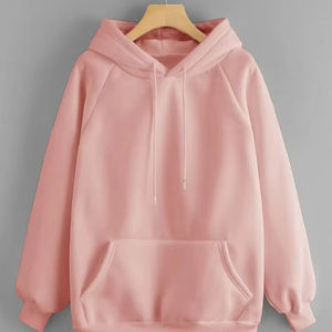 Sweats à capuche 100% coton pour femmes 280 GSM Polyester-Sweat à capuche d'hiver brodé et imprimé en molleton de coton avec logo avant - Product Image 1