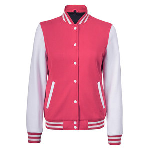 Nouveauté Veste Letterman courte pour femme, blouson court uni et décontracté boutonné, blouson d'extérieur léger avec poches - Product Image 1