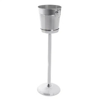 Seau à glace rectangulaire haut de gamme en acier inoxydable plaqué or, style vintage, pour vin et bière, 5L