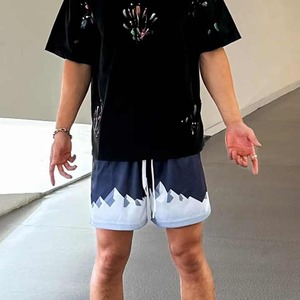 Short de basket-ball à motifs solides, vêtements de sport décontractés entièrement sublimés, taille élastique, service OEM, teint uni, vente en gros - Product Image 5