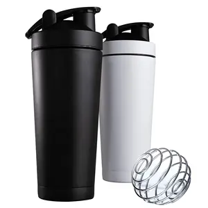 Umwelt freundliche Mixer Fitness Gym Metall becher Vakuum Edelstahl Isolierung Protein Shaker Yoga Wasser flasche mit benutzer definierten