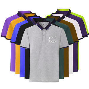 Venta al por mayor 100% algodón hombres Casual para Polo camisetas personalizadas hombres patrón sólido tela de lona para Polo camisas - Product Image 1