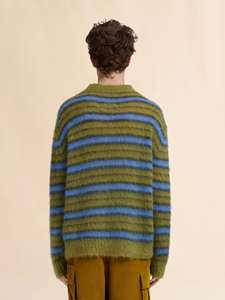 Suéter de Invierno para Hombre, Diseño Personalizable en la Parte Delantera, Manga Larga, 100% Algodón, Transpirable, con Patrón Jacquard Sólido y Acogedor - Product Image 3