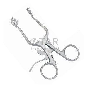 Retractores Weitlaner de alto grado Beckman Instrumentos médicos veterinarios quirúrgicos Retractor de acero inoxidable con retención automática - Product Image 1