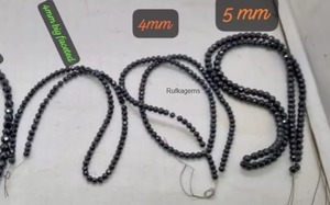 ลูกปัดเพชรโมอิสสีดำเม็ดสีดำขนาด4มม. ลูกปัดเหลี่ยมเพชรพลอยเกรด AAA - Product Image 3