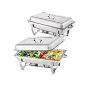Ensemble de trois chauffe-plats support élégant Buffet mariage et service de traiteur d'hôtel chauffe-plats Pot Table à dîner plats de service
