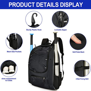 <span class=keywords><strong>Sac</strong></span> à dos de <span class=keywords><strong>sport</strong></span> personnalisé pour le baseball, le softball, le basketball avec espace indépendant pour les chaussures pour l'entraînement en équipe et la compétition <span class=keywords><strong>Sac</strong></span> <span class=keywords><strong>Sport</strong></span> - Product Image 3