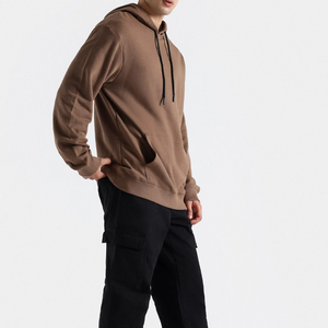 เสื้อกันหนาวมีฮู้ดของผู้ชายสีดำปักโลโก้ได้ตามต้องการผ้าฝ้ายหนาหนา400 GSM เสื้อฮู้ด - Product Image 3