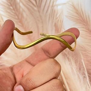 กำไลข้อมือทองเหลืองสำหรับสร้อยข้อมือสำหรับผู้หญิงลายศิลปะกำไลแฟชั่น - Product Image 5