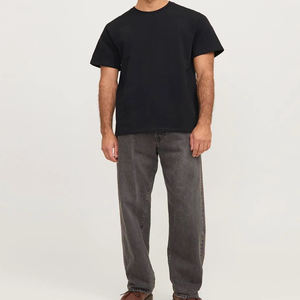 T-shirt unisexe de haute qualité, lourd et surdimensionné, 100% coton, col rond, t-shirt vierge vintage, épaules tombantes, t-shirt ample, OEM - Product Image 2