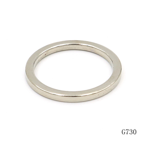Zware vierkante O-ringen van zinklegering, vernikkeld, 35 mm, metaal - Product Image 3