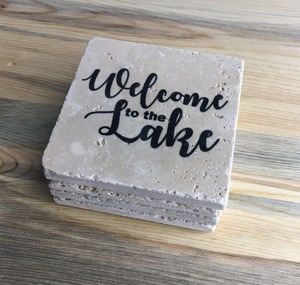 Dessous de verre en mosaïque de travertin carrés fabriqués à la main ensemble quatre nouveaux styles d'accessoires de verres en pierre durables pour la décoration intérieure dernier nouveau - Product Image 4