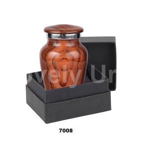 Wood Grain <b>Small</b> Keepsake <b>Urn</b> <b>for</b> <b>Human</b> and Pet <b>Ashes</b> Set of 4 Mini <b>Urn</b> with Free Velvet Bag - Product Image 1