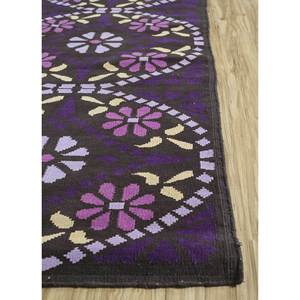 พรมลายดอกไม้แบบทอเรียบ ผลิตจากผ้าเรยอนเชนิลล์ สีชมพูและสีม่วง สำหรับใช้ในบ้าน รุ่น SDRC-04 - Product Image 4