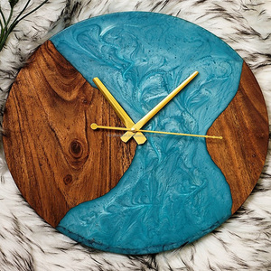 Top Selling Design Wood and Resin Wall Clock Dyeing Vintage <b>Watch</b> Wood Wall Clock for Sale From India by RF Crafts - Product Image 4