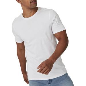 Camiseta de cuello redondo ajustada de primera calidad para hombre, Camiseta corta de gran tamaño de tres mezclas, camiseta blanca ajustada para hombre, camiseta de tres mezclas - Product Image 2
