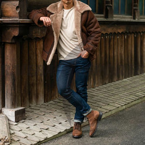 Veste en cuir véritable vintage pour homme - Design classique et tendance, haute qualité, faible MOQ, fabricant OEM personnalisé, imperméable - Product Image 3