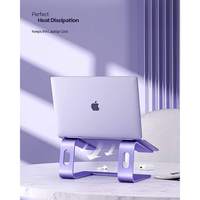 Support pour ordinateur portable en aluminium au design moderne réglable, couleur personnalisée, installation sur table, portable, convertible, extensible