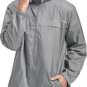 Nouvelle arrivée 2025 vente en gros hommes demi-fermeture éclair imperméable coupe-vent veste Logo personnalisé séchage rapide fermeture éclair Double - Product Image 1