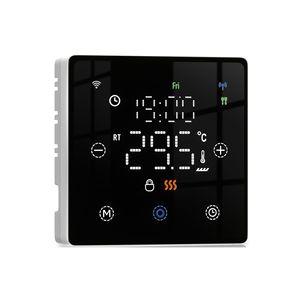 Termostato WIFI nero alimentato a batteria per caldaie a Gas, APP TUYA Smart Life, montaggio quadrato, esterno o a filo - Product Image 1