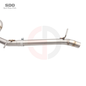 Downpipe haute performance SDO pour VW Golf 7.5R compatible avec le turbocompresseur IS38, version racing premium en acier inoxydable SS304. - Product Image 2
