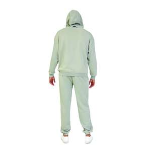 Venta al por mayor de chándal en blanco con logotipo personalizado con bolsillo ropa deportiva de gran tamaño lavado con ácido conjunto de chándal de los hombres - Product Image 6