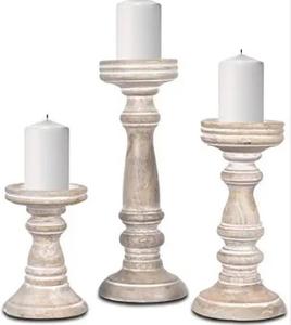 Ensemble de bougeoirs 3 pièces de meilleure qualité Design en bois de couleur naturelle pour la maison Hôtels Restaurants pour cadeaux Offre Spéciale - Product Image 6