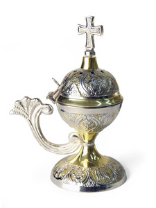 Brûleur d'encens en acier inoxydable plaqué or pour la maison, brûleur d'encens parfumé, fabriqué en Inde - Product Image 4