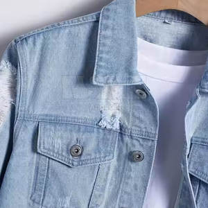 Custom Design 100% Cotton Made <b>Men</b> Jeans <b>Jacket</b> <b>Light</b> Weight Top Quality Jeans <b>Jacket</b> For <b>Men</b> - Product Image 3