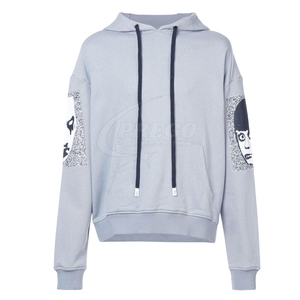 Men Hoodie 100% Cotton Fleece Pullover <b>Sweatshirt</b> Full Sleeve Custom Logo Printing Winter Wear Bulk Wholesale OEM Supplier - Product Image 2