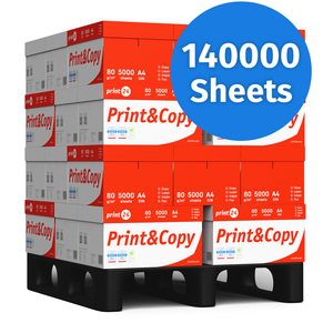 print24 <b>A4</b> 80gsm Premium <b>Printer</b> <b>Paper</b> and Copy <b>Paper</b> 140000 Sheets High Whiteness CIE 160 PEFC Certified - Product Image 1