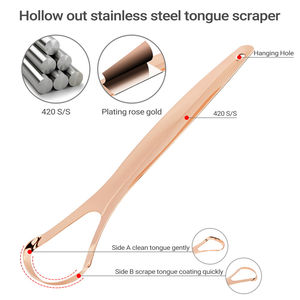 Wholesale Portable Copper Eco- Friendly <b>Tongue</b> <b>Scraper</b> Set <b>Tongue</b> <b>Scraper</b> for Adults <b>Tongue</b> <b>Scraper</b> - Product Image 4