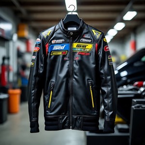 Veste en cuir de vachette motard classique prix de gros conception personnalisée - Product Image 4