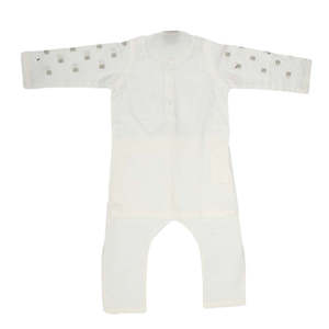 Shalwar Kameez Elegante para Niños - Blanco - Product Image 5