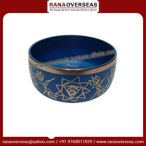 Cuenco con sonido tibetano pintado a mano para yoga curación espiritual, alivio del estrés y relajación - Product Image 6