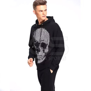 ชุดวอร์มประดับพลอยเทียมสำหรับผู้ชายสินค้ามาใหม่ชุดแนวสตรีทอินเทรนด์ - Product Image 5