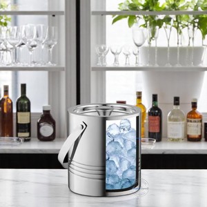 ถังน้ำแข็งที่มีหน้าต่างโปร่งใสเหมาะสำหรับปาร์ตี้ที่มีสไตล์การตั้งค่าบาร์ที่ทันสมัยและตรวจสอบน้ำแข็งได้ง่าย - Product Image 1