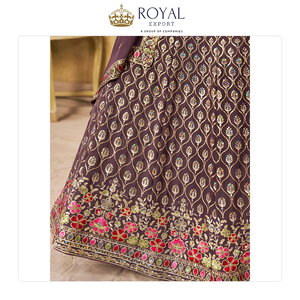 Distribuidor Mayorista de Ropa de Boda, Colección de Ropa India Tradicional, Lehenga Choli de Georgette con Bordado en Venta - Product Image 4