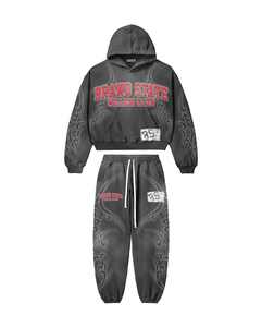 Jersey personalizado unisex, Sudadera con capucha de forro polar suave, chándal para correr con un logotipo de serigrafía abullonada que incorpora ropa de calle vintage - Product Image 2