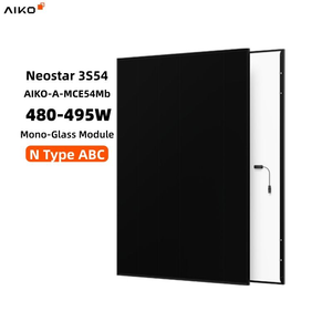 Panel Solar Aiko 3S54 Mono-Glass Module480W-495W, 460 480 485 490 Vatios, Panel Fotovoltaico Aiko Tipo I ABC Dual Negro - Product Image 1
