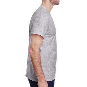 Venta al por mayor 100% algodón cuello redondo Camiseta hombres extravagante personalizado estampado ajustado Jersey transpirable sólido tejido de punto - Product Image 5